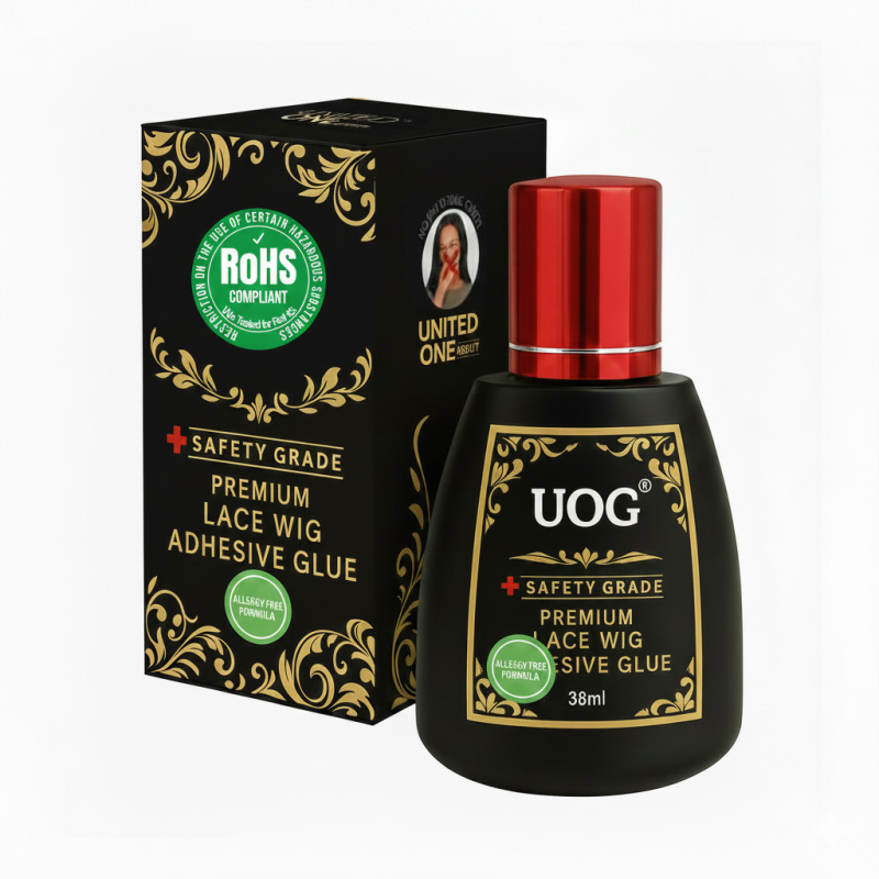 UOG Lace Wig Glue Adhesive. Allergy-Free, 2-4 Layers Around 15-20 Minutes Installation, Strong Hold For Poly And Lace Wigs, Hair Pieces, Invisible And Waterproof, Odorless, Bonding UOG Wig Glue Adhesive.